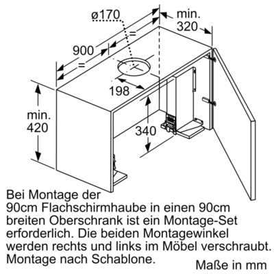 Bosch MDA Montage-Set 90 cm Oberschrank DSZ4920