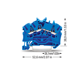 WAGO GmbH & Co. KG Durchgangsklemme 3-Leiter,TopJob bl 2002-6304