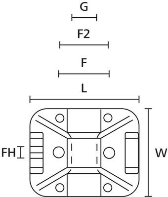 HellermannTyton Befestigungssockel TY3G1S-W-C1
