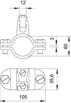 OBO Bettermann Vertr Erdungsschelle f.fl.Stahl 952 Z 2