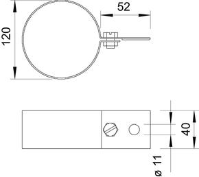 OBO Bettermann Vertr Regenrohrschelle vz 301 DIN-120