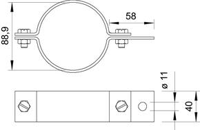 OBO Bettermann Vertr Rohrschelle DIN48818,vz 303 DIN-3
