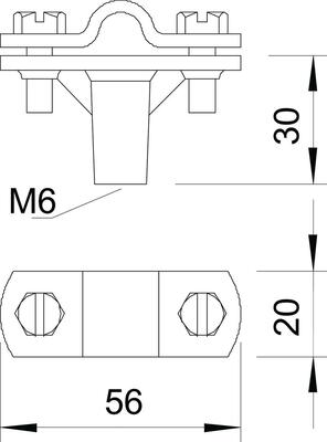 OBO Bettermann Vertr Leitungshalter RD8-10mm 168 8-10 M6