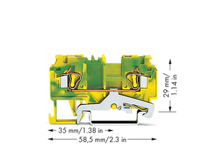 WAGO GmbH & Co. KG Schutzleiterklemme 2-Leiter, TS 35 880-907