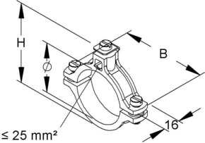HKL Erdungs-Rohrschelle 40/11/4