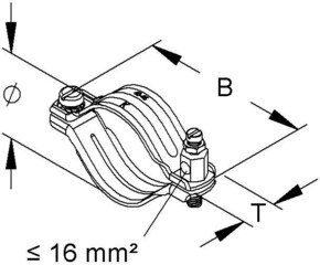 HKL Erdungs-Rohrschelle D=15-18mm 17/15