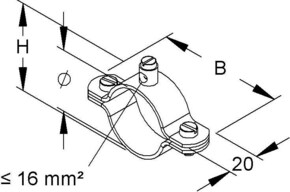 HKL Erdungs-Rohrschelle 16/21/2