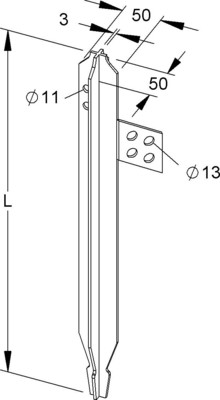 HKL Staberder 2m lang 313/2