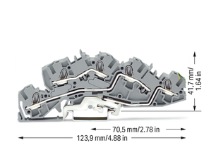 WAGO GmbH & Co. KG Installations-Etagenklemme L/L/PE 4/6qmm grau 2005-7645