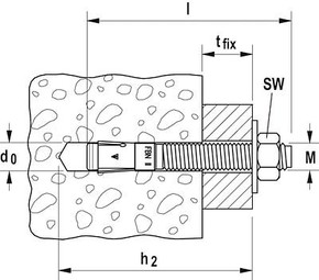 Fischer Deutschl. Bolzen FBN II 16/300 GS