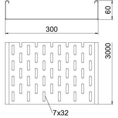 OBO Bettermann Vertr Kabelrinne 60x300mm SKS 630 FT