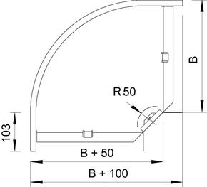OBO Bettermann Vertr Bogen 90Gr. 85x200mm FT 7126216