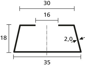 HellermannTyton Tragschiene weiss Chrom 20m DELTA3A