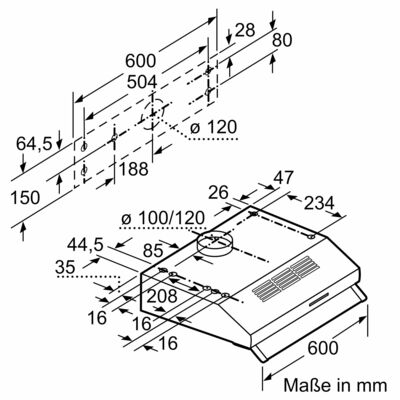 Siemens MDA UB-Haube iQ300,60cm LU63LCC50
