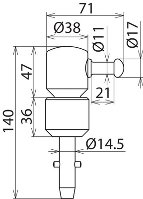 DEHN Schaltstangenkopf m.Spindel Querstift SSK SQ