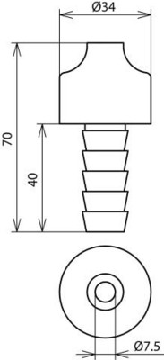 DEHN Dachdurchführung D34mm B16mm Kunstst. DDF810D34B16K