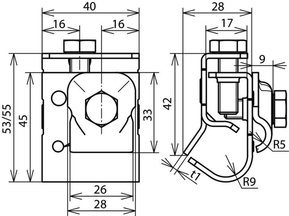 DEHN Dachrinnenklemme Cu f.Wulst 16-22mm DRKKB6.10W16.22CU