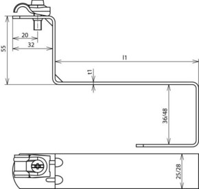 DEHN Dachleitungshalter DEHNquick St/tZn DLHDQ610H55L410WSSTT