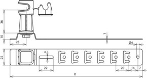 DEHN Dachleitungshalter UNIsnap Cu/K-braun DLHUS8H36L205BRGALCU