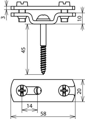 DEHN Flachbandhalter f. Fl 30mm St/tZn FBHZS30B6.5X #286030