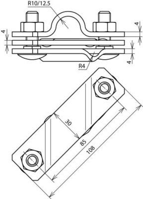 DEHN TE-Anschlussschelle St/tZn D20 f.Rd7-10 620 015