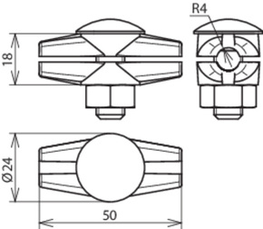 DEHN ES-Verbinder RG f. Rd 8mm ESV 8 RG