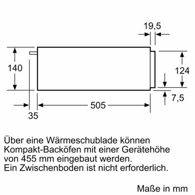 Bosch MDA Wärmeschublade Serie6 BIC510NB0