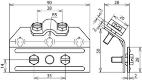 DEHN Schneefanggitterklemme Cu 3-13mm 343 007