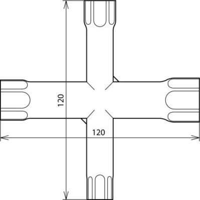 DEHN Kreuzsteckschlüssel SW 10/13/17/19 KSSSW10131719STGALZN