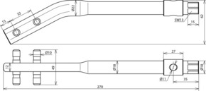 DEHN Richteisen gekröpft St/brüniert REGK810SW13STBRUE