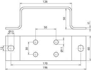 DEHN Erdungsschiene NIRO f.Pot.ausgl. 2x2 Ans ES 2X2AP 10 V2A