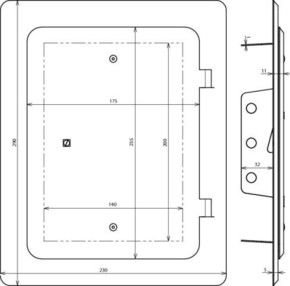 DEHN Revisionstür NIRO RTUP290X230VKSV2A