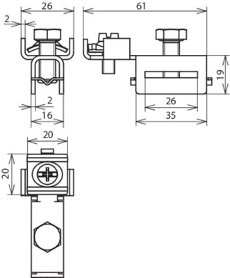 DEHN Spannkopf f. 25x0,3mm NIRO SPK25BRSAQ425V2A