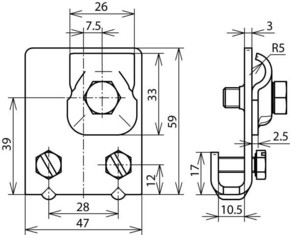 DEHN Falzklemme St/tZn 0,7-10mm FKKB610KBF0710STTZN