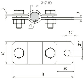 DEHN Erdungsrohrschelle D 48,3mm St/tZn ERS 48 AB11 STTZN