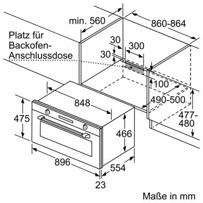 Siemens MDA EB-Backofen iQ500 VB558C0S0