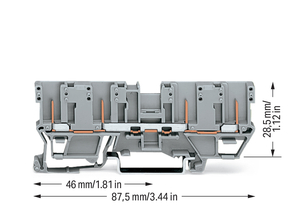 WAGO GmbH & Co. KG Basisklemme, 4-pin 0,08-4mmq grau 769-151