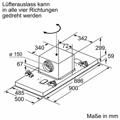Siemens MDA Deckenlüftung IQ500,HomeConnect LR97CAQ50