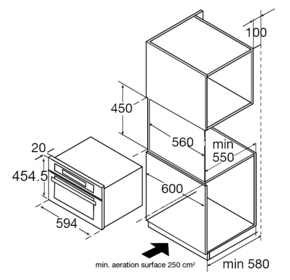 Amica EB-Backofen m.Mikrowelle X-Type EBC 841 600 S