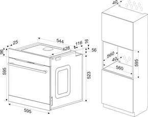 Amica EB-Backofen Pyrolyse X-Type,XXL EBPX 946 610 S