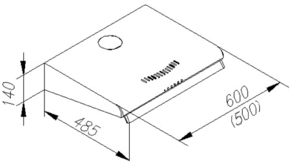 Amica UB-Haube 60cm UH 17111-3 E