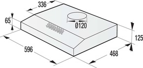 Gorenje UB-Haube 200m³/h,3LS,eds/gr WHU629ES/S