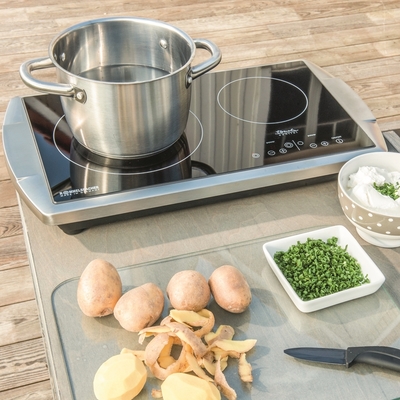 Rommelsbacher Doppelkochplatte CERAN(R) edelstahl TouchCon. CT 3403/TC