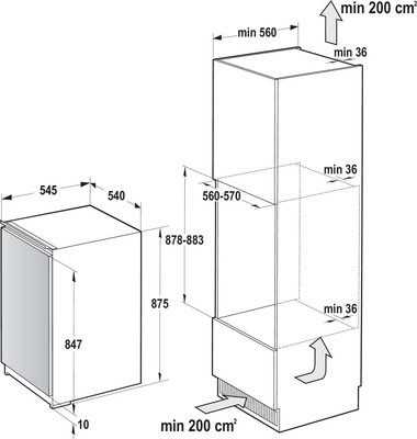 Gorenje EB-Gefriergerät Festtür,FastFreeze FI2092E1