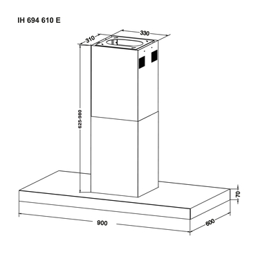 Amica Inselesse T-Line,90cm IH 694 610 E