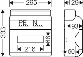 Hensel Automatengehäuse 12TE 12x18mm IP54 KV 1512