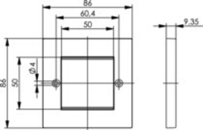 Telegärtner Abdeckrahmen 86x86, 2-fach, weiß 100000513