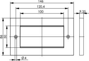 Telegärtner Abdeckrahmen 86x146, 4-fach, weiß 100000514