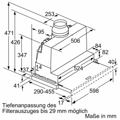 Siemens MDA Flachschirmhaube LI67RA561