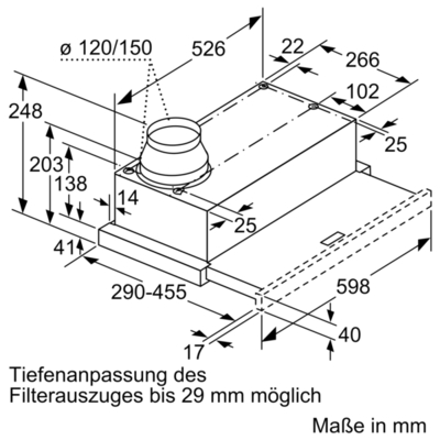 Bosch MDA Flachschirmhaube Serie2 DFL063W56